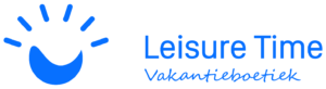 logo leisure time vakantieboetiek blauw